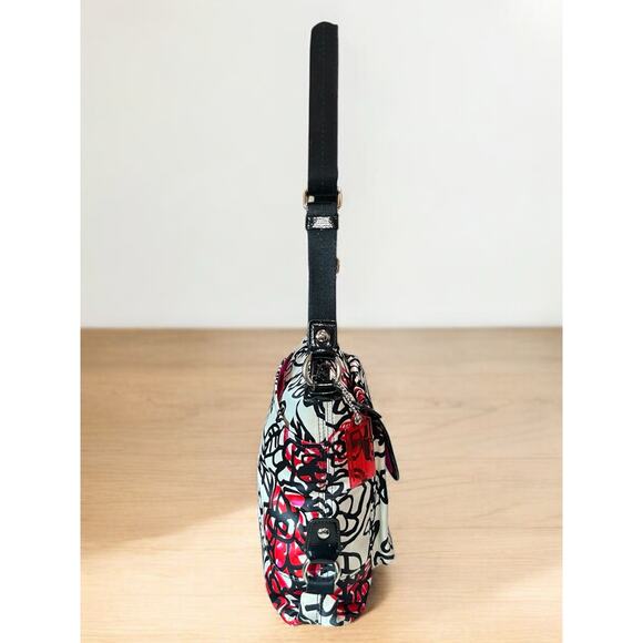 Y2K Coach F16864 Poppy Daisy Floral Graffiti Crossbody Bag & Wristlet - Picture 4 of 16